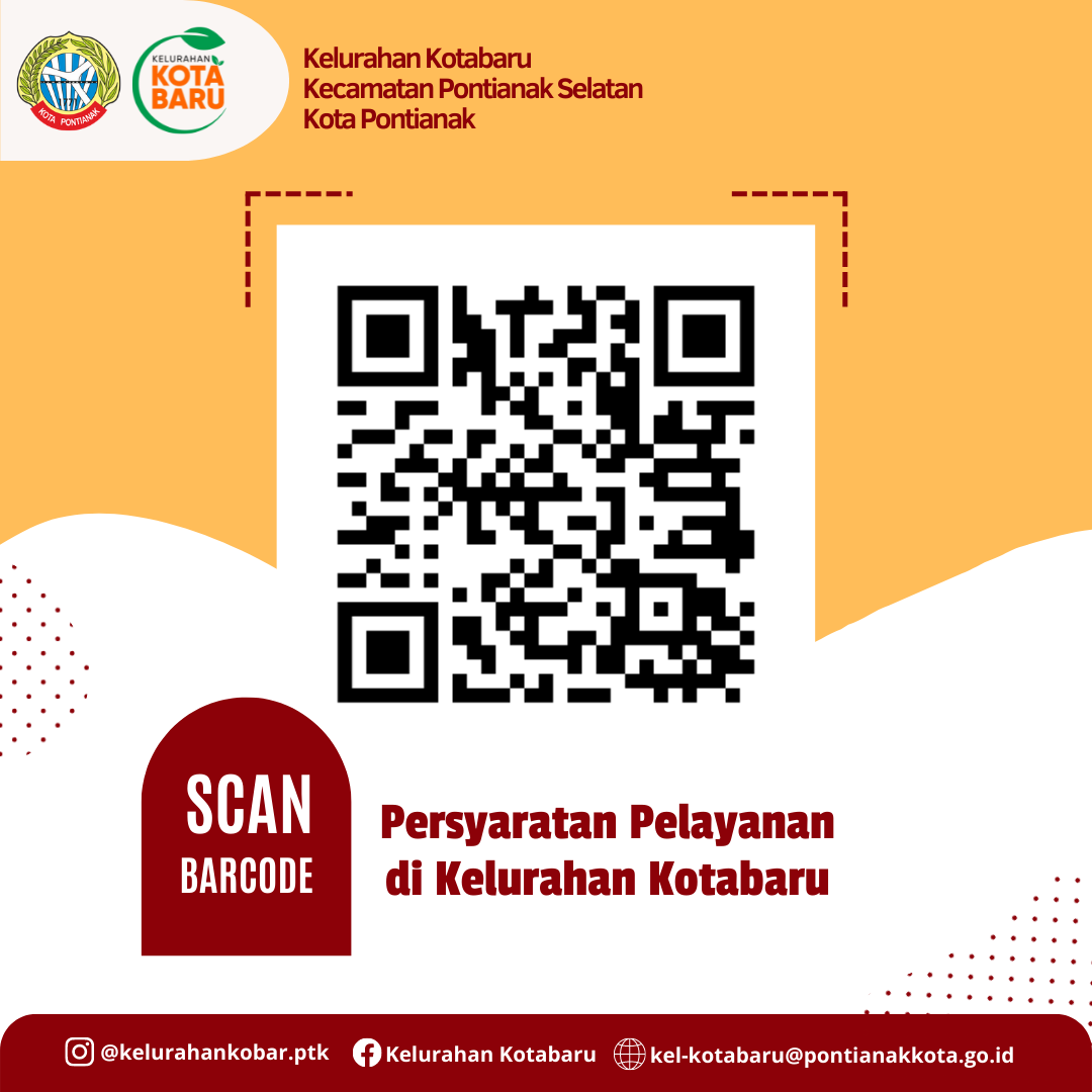 Barcode Persyaratan Pelayanan di Kelurahan Kotabaru